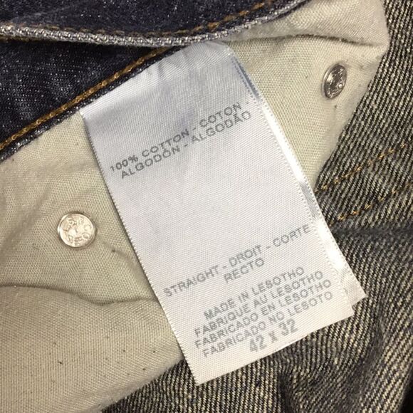 Men’s Levi Signature Straight Blue Jeans Size 42 X 32 - Picture 7 of 7